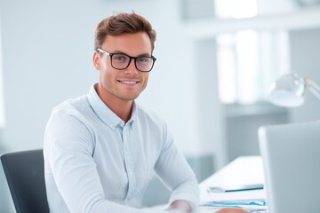 Smart and confident CEO in Modern Office