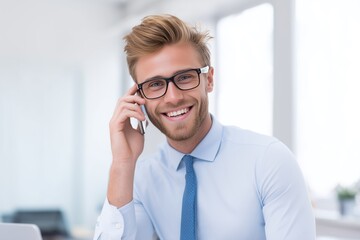 Smart and confident CEO in Modern Office