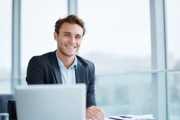 Smart and confident CEO in Modern Office