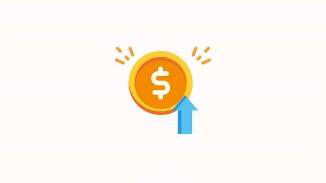 Animated Growth and Profit Icon, Symbolizing Financial Success and Investment Growth Ideal for fintech apps, banking platforms, and economic presentations.

