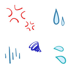 怒りと悲しみの感情イラスト