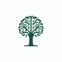Obraz premium Tree Brain Logo