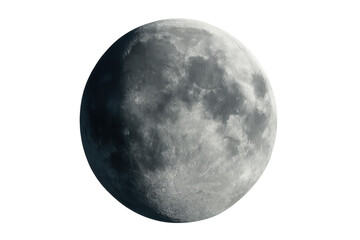 Full moon illuminating outer space with craters