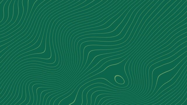 Abstract Topographic Map Outline Style in Green Color Background Design