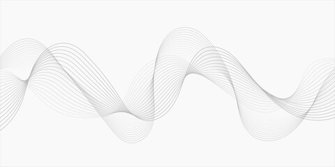 Abstract wave blend lines on transparent background. Design for banner, wallpaper, background and many more. Undulate Grey Wave Swirl, frequency sound wave, twisted curve lines with blend effect.	
