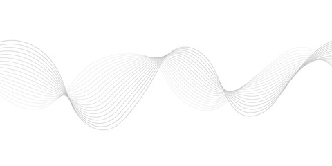 Abstract wave blend lines on transparent background. Design for banner, wallpaper, background and many more. Undulate Grey Wave Swirl, frequency sound wave, twisted curve lines with blend effect.	
