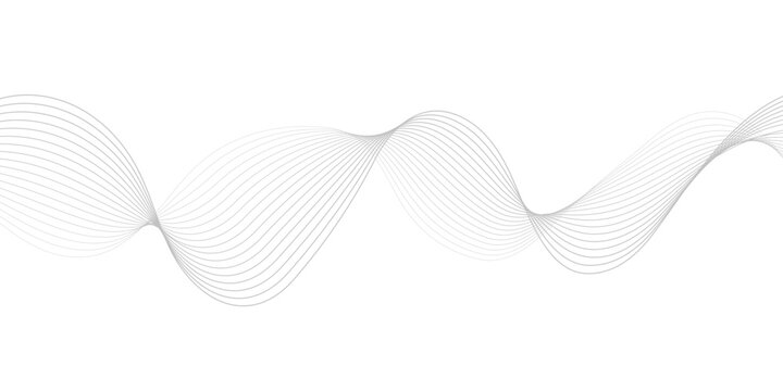 Abstract wave blend lines on transparent background. Design for banner, wallpaper, background and many more. Undulate Grey Wave Swirl, frequency sound wave, twisted curve lines with blend effect.	
