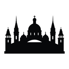 Historic European Skyline Vector Domes And Old Towers Silhouette