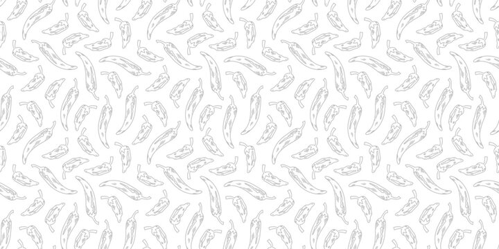 chili pattern Background. doodle chili background. pepper pattern background.