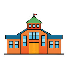 A modern school building featuring sleek architecture, spacious classrooms, smart technology, and eco-friendly design that fosters creativity, learning, and collaboration.
