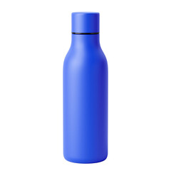 Minimalist aqua water bottle isolated on transparent background