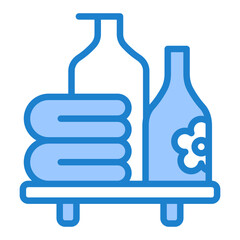 Spa Accessories Icon - Blue Style