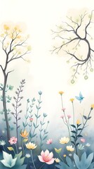 spring background with flowers