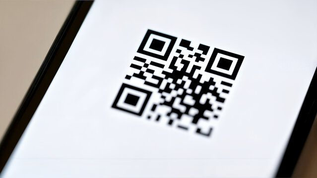 QR code printed on white paper, symbolizing digital payment, online transaction, and quick mobile scanning technology for business and financial innovation