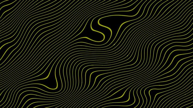 Elegant Wavy Line Art Golden Flowing Topographic Contour Abstract Background