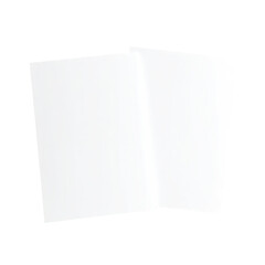 Folded white paper sheet; blank inside