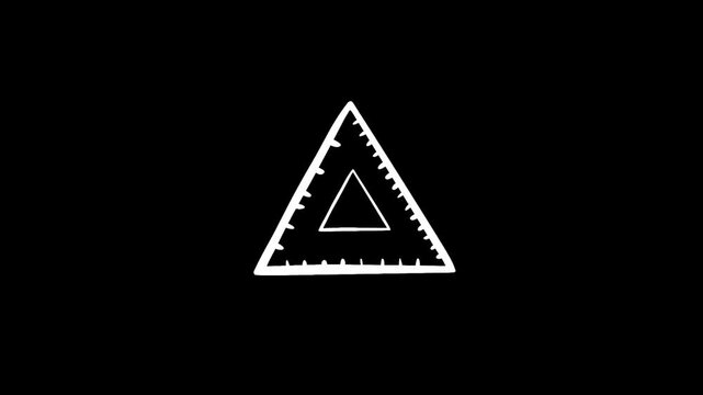 Glowing Triangle Ruler Animation for School and Geometry Projects