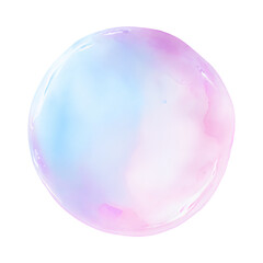 Pastel Watercolor Circle on White Background.