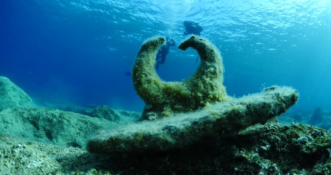 amphora pieces underwater ancient antic amphoras for scuba divers exploring and discovering deep water