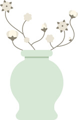 전통적인 한국 도자기 꽃 화병