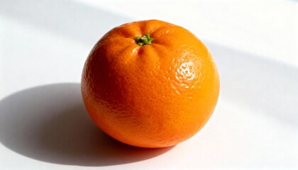Fresh Ripe Mandarin Orange on White Background