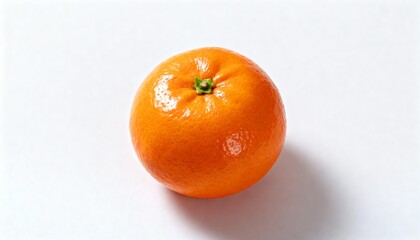 Fresh Ripe Mandarin Orange on White Background