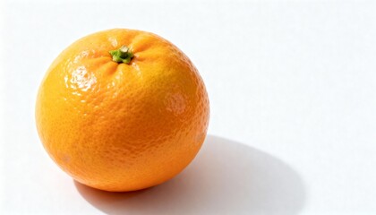 Fresh Ripe Mandarin Orange on White Background