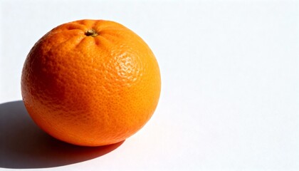 Fresh Ripe Mandarin Orange on White Background