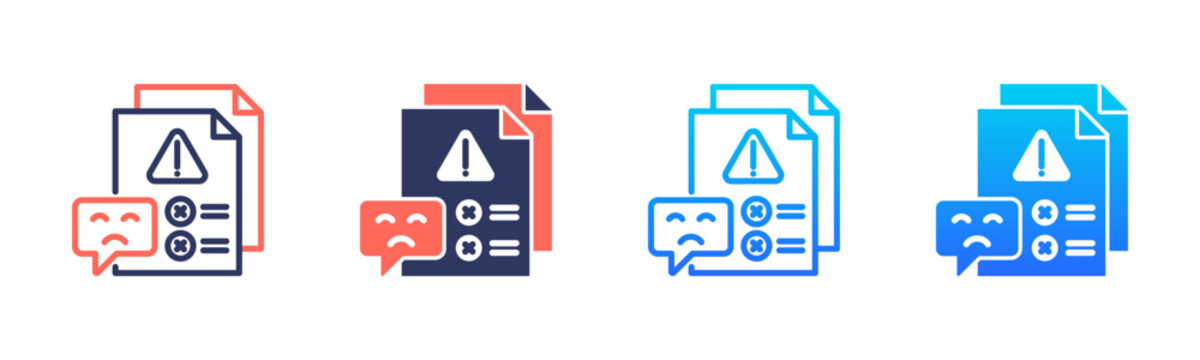 Complaint Icon Pack In Multiple Styles