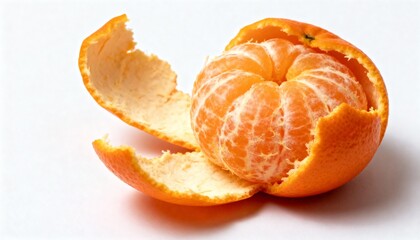 Freshly Peeled Mandarin Orange in Bright Natural Light