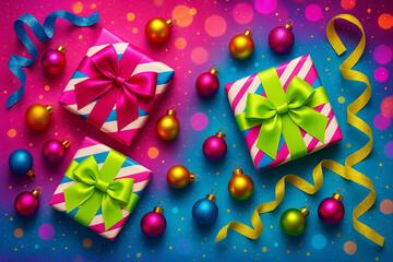 Color Pop Christmas background