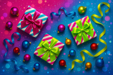 Color Pop Christmas background