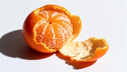 Freshly Peeled Mandarin Orange in Bright Natural Light