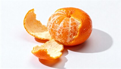 Freshly Peeled Mandarin Orange in Bright Natural Light