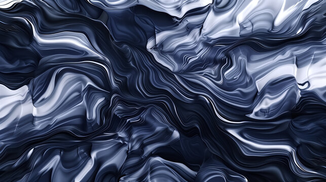 dark fluid layers, overlapping waves in navy and gray, tension a