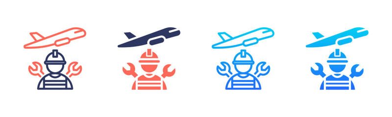 Aircraft Maintenance Icon Pack In Multiple Styles