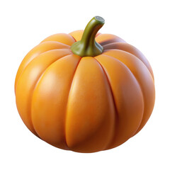 3d pumpkin isolated on transparent background
