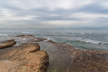 曇天の海（愛知県知多郡南知多町）