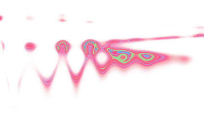 Abstract colorful liquid light effect element on transparent background