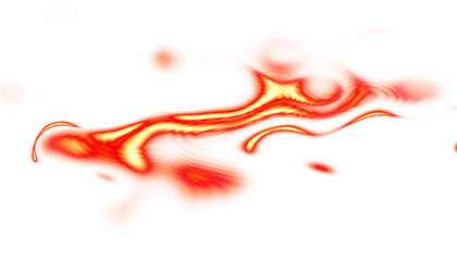 Abstract Fiery Swirls Transparent PNG Dynamic Red and Yellow Fire Effect Element