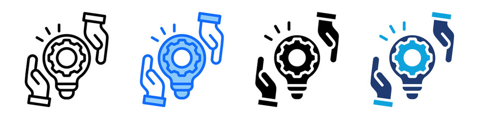 Secure Your Future Icon Set Multi Style Vector Illustration