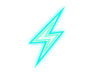 Blue Lightning Bolt Icon Energy Power Electricity Graphic Design Element Isolated On Transparent