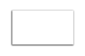 Obraz premium Blank Business Card Mockup with Drop Shadow​, Realistic Business Card with Shadow Isolated​, Rectangular Card Template with Soft Shadow