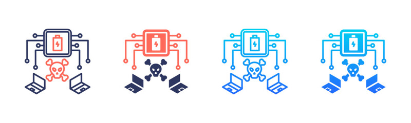 E-Waste Icon Pack In Multiple Styles