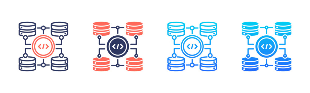 Version Control Icon Pack In Multiple Styles