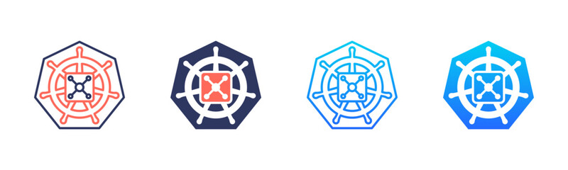 Kubernetes Icon Pack In Multiple Styles