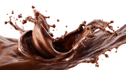 Two chocolate bars with caramel fillings filling cut in half