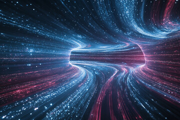 A crystal-clear desert night sky filled with endless swirling trails  