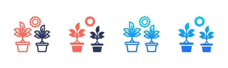 Photosynthesis Icon Pack In Multiple Styles