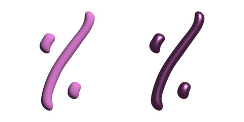 3d percentage symbol clipart Percent doodle Discount voucher sign Income tax Single element for design